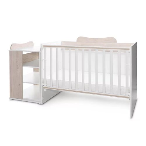 Lorelli Multi Kombi Kiságy White-Light Oak