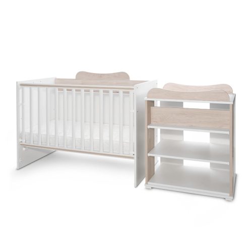 Lorelli Multi Kombi Kiságy White-Light Oak