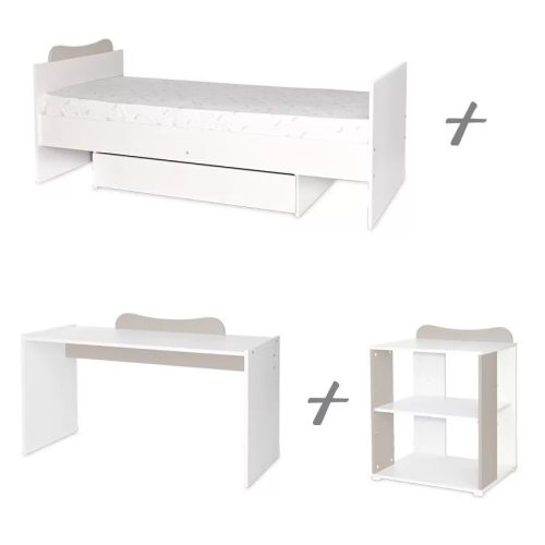 Lorelli Multi Kombi Kiságy White-Stone Grey