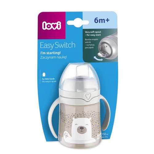  Lovi First Cup Easy Switch 150ml Buddy Bear csöpögésmentes itatópohár