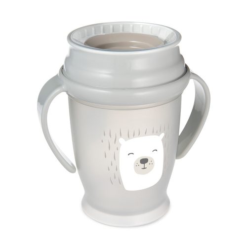 LOVI 360° itatópohár BODY BEAR 9hó+ 250ml-barna