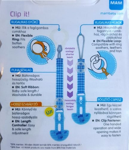 MAM Clip it Cumitartó Csipesz, több színben