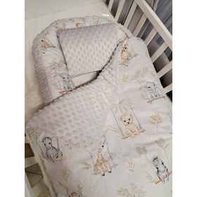 2 részes Pamut Babatakaró+párna kétoldalas Szafari