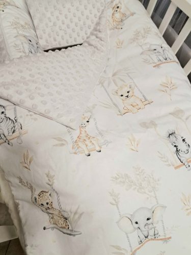 2 részes Pamut Babatakaró+párna kétoldalas Szafari