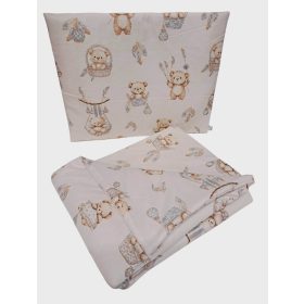 2 részes Pamut Babatakaró+párna kétoldalas Mackó