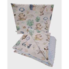 2 részes Minky Babatakaró+párna kétoldalas Sünbalázs