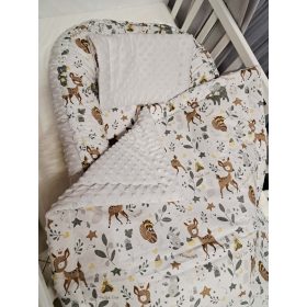 2 részes Minky Babatakaró+párna kétoldalas Őzike