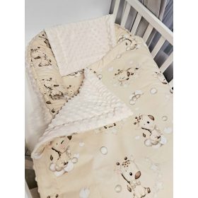 2 részes Minky Babatakaró+párna kétoldalas Zsiráf