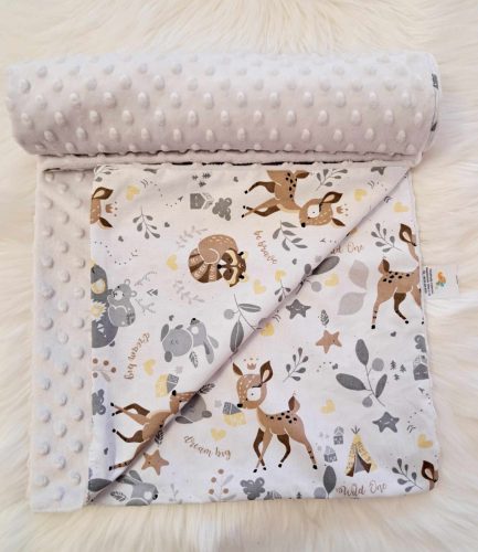 Babatakaró Minky Név hímzéssel!