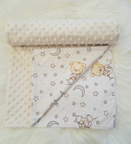 Babatakaró Minky Név hímzéssel!