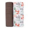 PETITE&MARS Bambusz muszlin 2db-os pelenka szett Misty Forest Fox 120x120cm