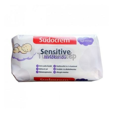 Sudocream Sensítiv Popsitörlő,