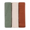 PETITE&MARS Bambusz muszlin pelenka szett 3 db Moussy Earth Tones 68 x 68 cm