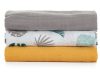 PETITE&MARS Bambusz muszlin 3db-os pelenka szett Moussy Ochre Leaves, 68 x 68 cm
