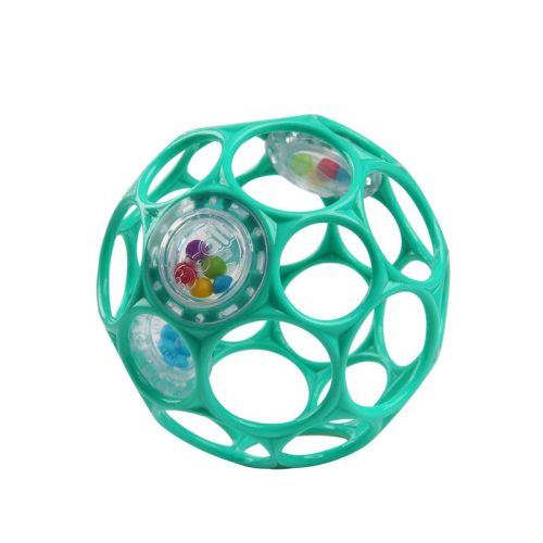 Oball Rattle Csörgő labda 10cm, türkiz zöld, 0+hó