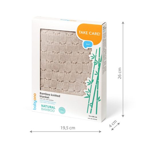 Babyono Kötött Bambusz Puha babatakaró Barna