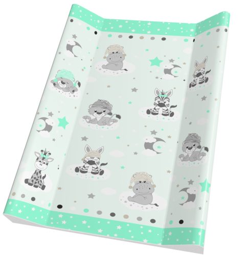 Pelenkázólap Merev Falú 50*70cm- Menta Szafari