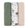 PETITE&MARS Bambusz muszlin 3db-os pelenka szett Moussy Llama Vibes 68 x 68 cm