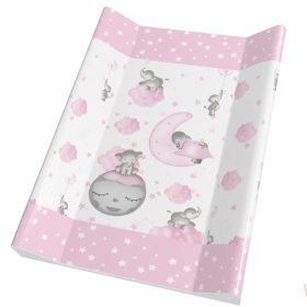   Pelenkázólap  Puha Falú Ékes 50*70cm- bébi elefánt rózsaszín