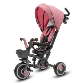   Babymix Relax 5az1 Összecsukható, 360 Forgatható üléssel, Rózsaszín