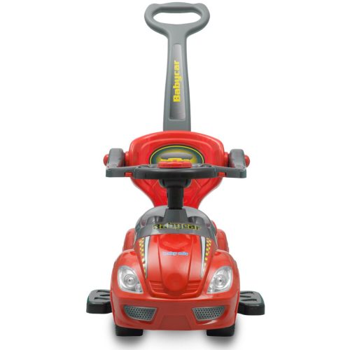 BabyMix Bébitaxi Tolókarral, zenélő, Piros
