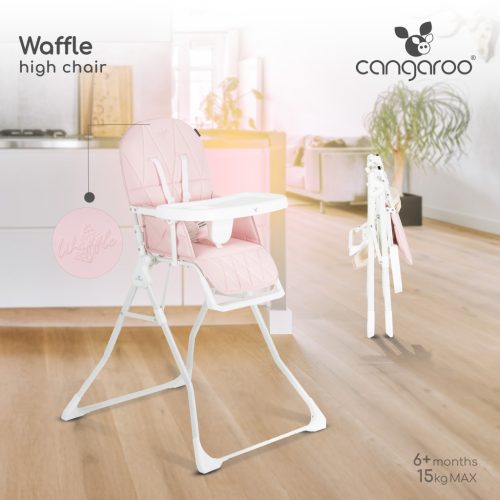 Cangaroo Waffle Etetőszék bézs, összecsukható